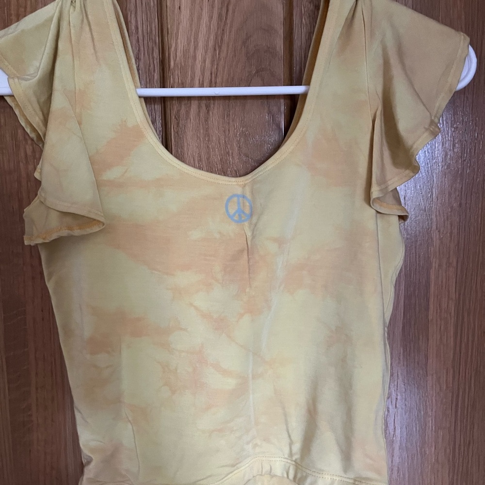 Purusha People flower child flutter sleeve top S